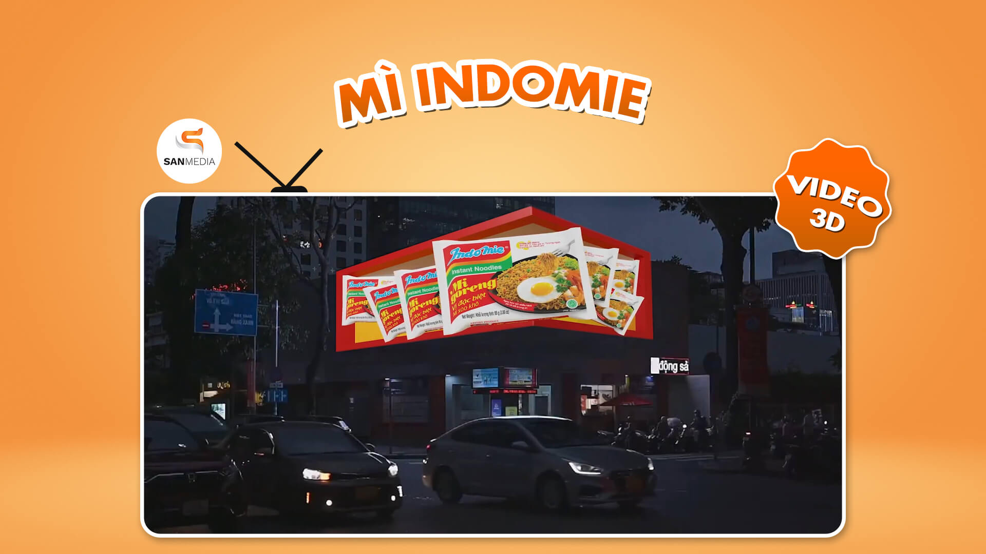 VIDEO QUẢNG CÁO LED 3D | MÌ ĂN LIỀN INDOMIE