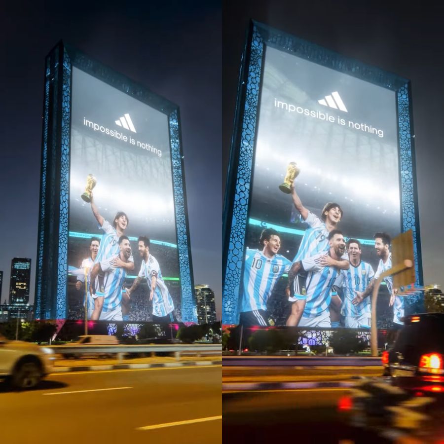 Adidas tung billboard mừng Argentina vô địch World Cup (Nguồn ảnh: Youtube)